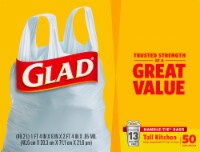 HANDLE TIE FLEX BLACK TALL KITCHEN TRASH BAGS  13 GALLON 48 CT 