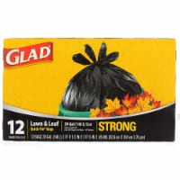 Glad Lawn & Leaf Trash Bags, 39 Gallon, Quick-Tie, 12 Ct