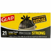 Glad Strong Quick-Tie Large Trash Bags - 30 Gallon - 21 Count