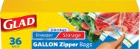 Glad Zipper Gallon Food Storage and Freezer Plastic Bags Perspective: Main