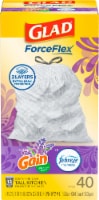 Glad ForceFlex with Febreze Gain Lavender Scent Tall Kitchen Drawstring Trash Bags