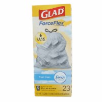 Glad Force Flex Tall Kitchen Drawstring Trash Bags, Fresh Clean, 13 gal, 23 Ct Perspective: Main