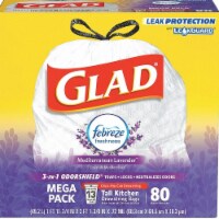 Glad Trash Bags,13 gal.,Polypropylene 78902