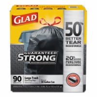 CLOROX SALES CO. CLO78952 Drawstring Large Trash Bags, Black