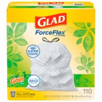 Glad® ForceFlex with Gain Original Scent Tall Kitchen 13-Gallon Drawstring Trash Bags Perspective: Main