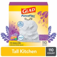 Glad ForceFlex MaxStrength with Clorox 13 Gallon Tall Kitchen Trash Bags,  Mountain Air, 20 Bags 