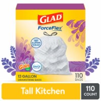 Glad ForceFlex with Febreze Gain Lavender Scent Tall Kitchen Drawstring Trash Bags