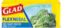 Glad FLEXN SEAL Quart Freezer Storage Plastic Bags