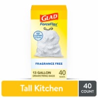 Glad ForceFlex Fragrance Free Tall Kitchen Drawstring Trash Bags Perspective: Main