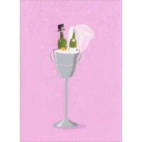 Avanti Champagne Couple A-Press Glitter Wedding / Marriage Congratulations Card Perspective: Main