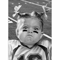 Avanti Football Girl Funny / Humorous Encouragement Card Perspective: Main