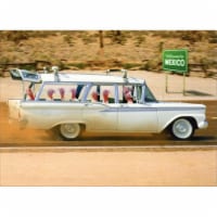 Avanti Turkeys in Station Wagon Funny / Humorous Thanksgiving Card Perspective: Main