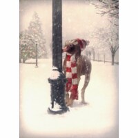 Avanti Dog Tongue Stuck on Pole Funny / Humorous Christmas Card Perspective: Main