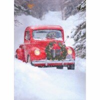 Avanti Dogs in Truck Christmas Card Perspective: Main