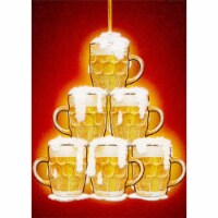 Avanti Fountain Of Beer A-Press Funny Masculine Birthday Card Perspective: Main