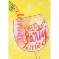 Avanti Wine Glass Celebration A-Press Birthday Card Perspective: Main