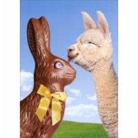 Avanti Llama and Chocolate Bunny Funny / Humorous Easter Card Perspective: Main