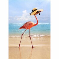 Avanti Fancy Flamingo On Beach Funny / Humorous Mother's Day Card Perspective: Main