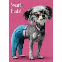 Avanti Smarty Pants Dog Wearing Blue Jeans Humorous: Funny Graduation Card for Her Perspective: Main