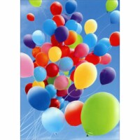 Avanti Dozens of Colorful Balloons in Blue Sky Graduation Card Perspective: Main
