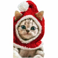 Avanti Press Greeting Cards Christmas Kitten Knit Santa Hat Perspective: Main