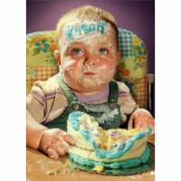 Avanti Press Greeting Cards Birthday Baby Cake Face Perspective: Main