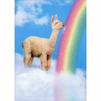 Avanti Press Greeting Card Friendship Llama Licks Rainbow Perspective: Main