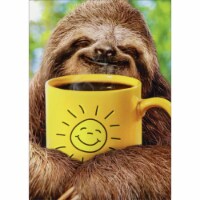 Avanti Press Greeting Card Support Sloth With Coffee Perspective: Main