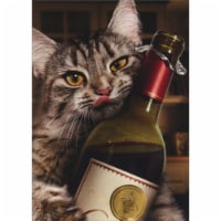Avanti Press Greeting Card Birthday Cat Wine Bottle - Core Perspective: Main