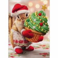 Avanti Press Greeting Cards Christmas Chipmunk Christmas Tree Cupcake Perspective: Main