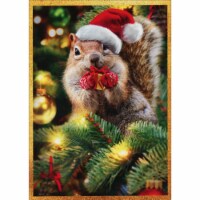 Avanti Press Greeting Cards Christmas Santa Squirrel Gives Gift Perspective: Main