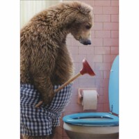 Avanti Press Greeting Cards Birthday- BEAR WITH TOILET PLUNGER Perspective: Main