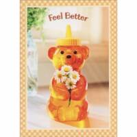 Avanti Press Greeting Cards Get Well Honey Bear with Flowers Perspective: Main