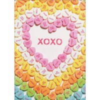 Avanti Concentric Hearts Formed from Heart Shaped Candies Valentine's Day Card Perspective: Main