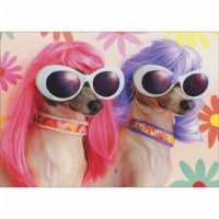Avant Press Greeting Card Friendship Two Dogs Wearing Wigs Perspective: Main