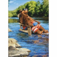 Avanti Press Greeting Card - Birthday Bear in Lounge Chair Perspective: Main