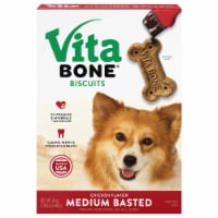 Vita Bone Chicken Flavor Medium Basted Dog Biscuits Perspective: Main