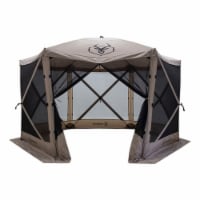 Gazelle G6 12ft x 12ft 6-Sided Pop Up Portable 8 Person Gazebo Tent, Desert Sand