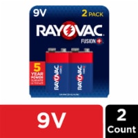 Rayovac Fusion 9V Batteries , Alkaline 9 Volt Batteries Perspective: Main