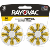 Rayovac Size 10 Hearing Aid Batteries 16 Pack