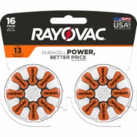 Rayovac Hearing Aid Zinc 13 Batteries - 16 Pack