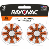 Rayovac Size 13 Hearing Aid Batteries 16 Pack