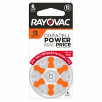 Rayovac Size 13 Hearing Aid Batteries 6 Pack, Size 13 Batteries Perspective: Main