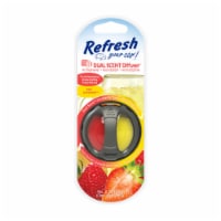 Refresh Your Car! Diffuser Air Freshener (Fresh Strawberry/Cool Lemonade Scent, 1 Pack) Perspective: Main