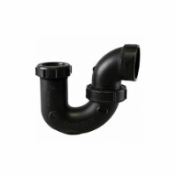 Sim Supply P-Trap W/Union, 1 1/2 x 1 1/4 in, Black 02220