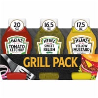 Heinz Tomato Ketchup, Sweet Relish and Yellow Mustard Variety Pack Perspective: Main