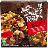 Fat Rabbit Smoky Mole Madness with Roasted Vegetables Pinto Beans & Cheese in a Red Mole Sauce Meal