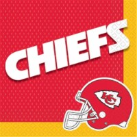 Amscan 307870 Kansas City Chiefs NFL Lunch Napkin - 16 Count