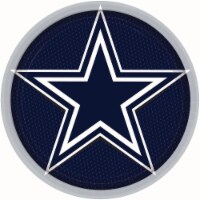 Amscan 9" Dallas Cowboys Round Plates Perspective: Main