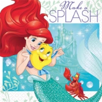 Amscan AM501620 5 x 5 in. Disney Ariel Beverage Napkins